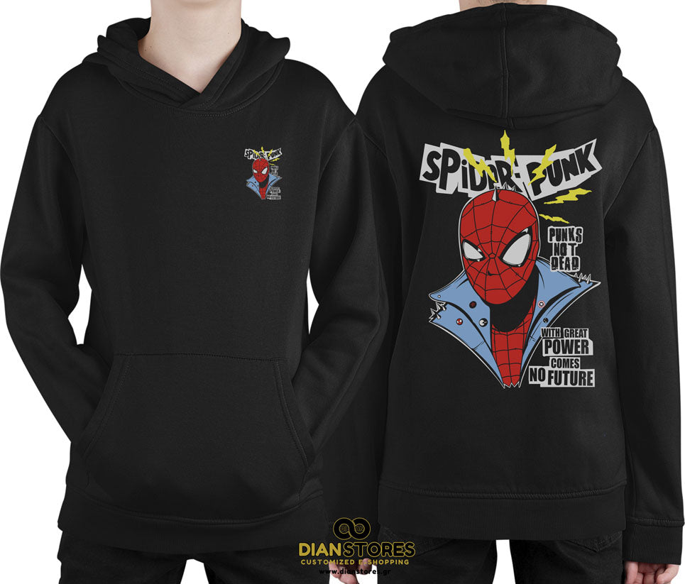 Φούτερ με κουκούλα Spider Punk