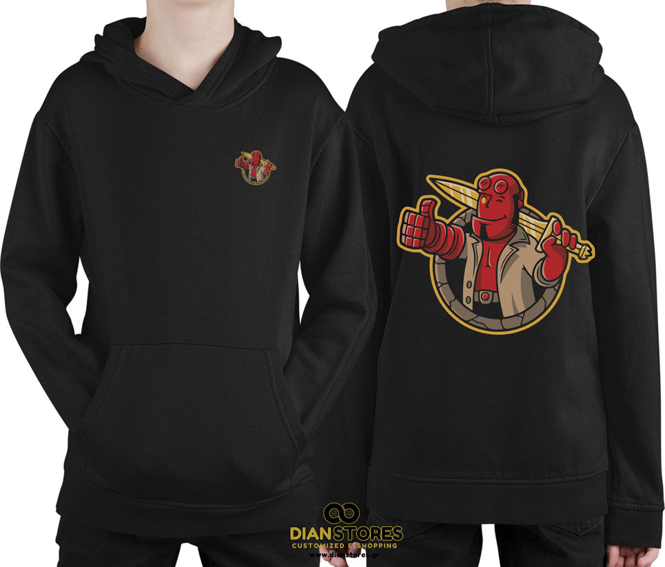 Φούτερ με κουκούλα Hellboy