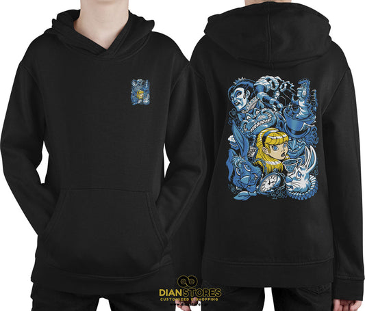 Φούτερ με κουκούλα Alice in Wonderland