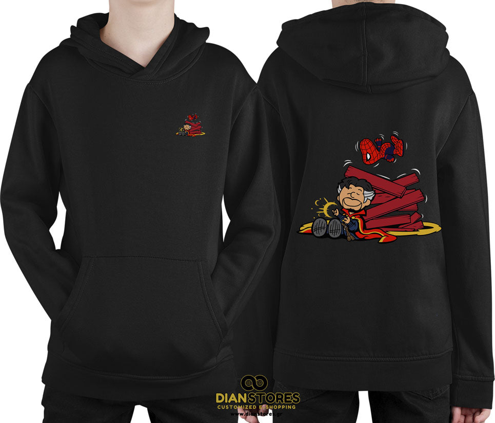 Φούτερ με κουκούλα Doctor Strange and Spiderman