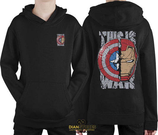 Φούτερ με κουκούλα Captain America