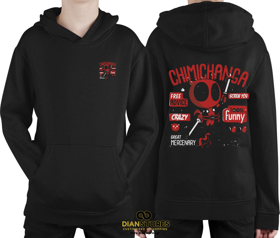 Φούτερ με κουκούλα Deadpool Chimichanga