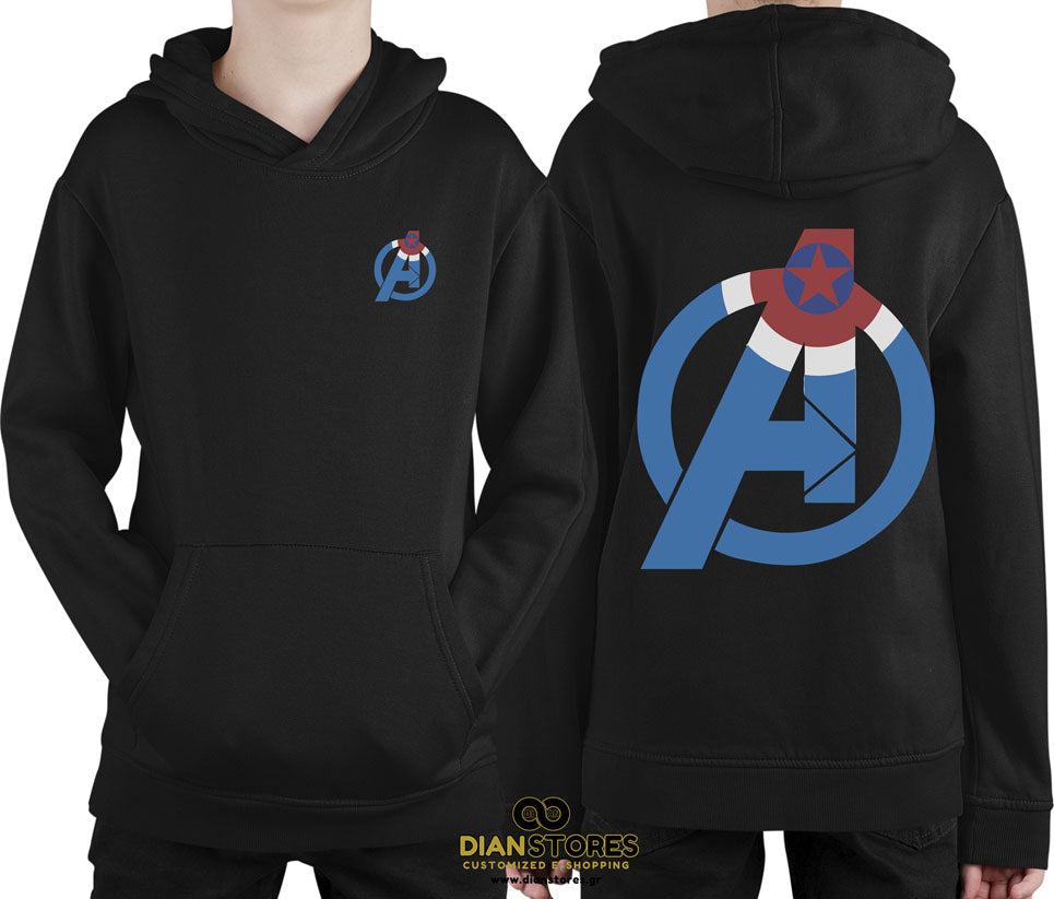 Φούτερ με κουκούλα Avengers