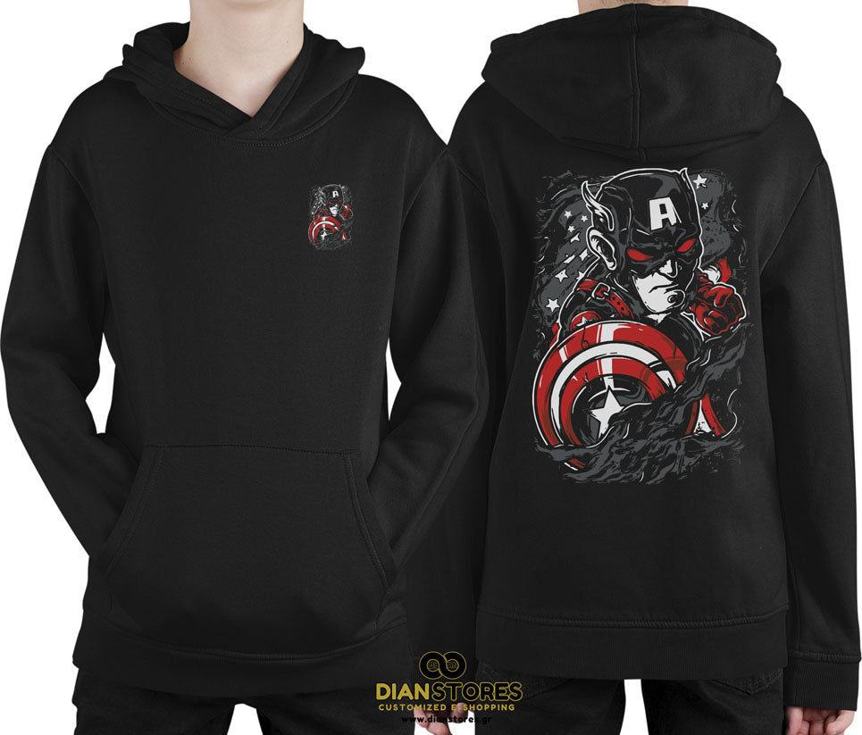 Φούτερ με κουκούλα Captain America