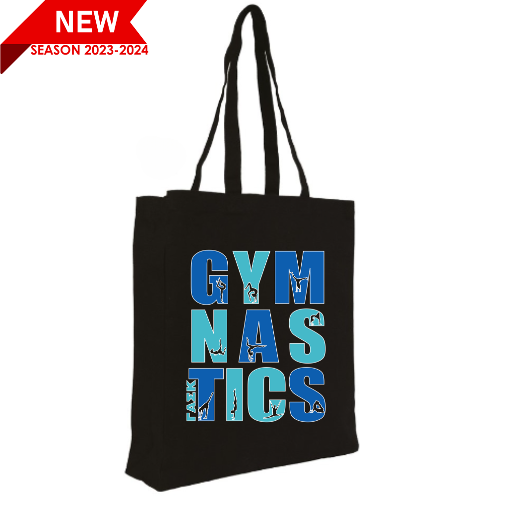 Tote bag Μαύρη μεγάλη με πιέτα Gymnastics ΓΑΣ Καλύβια season 2023-2024