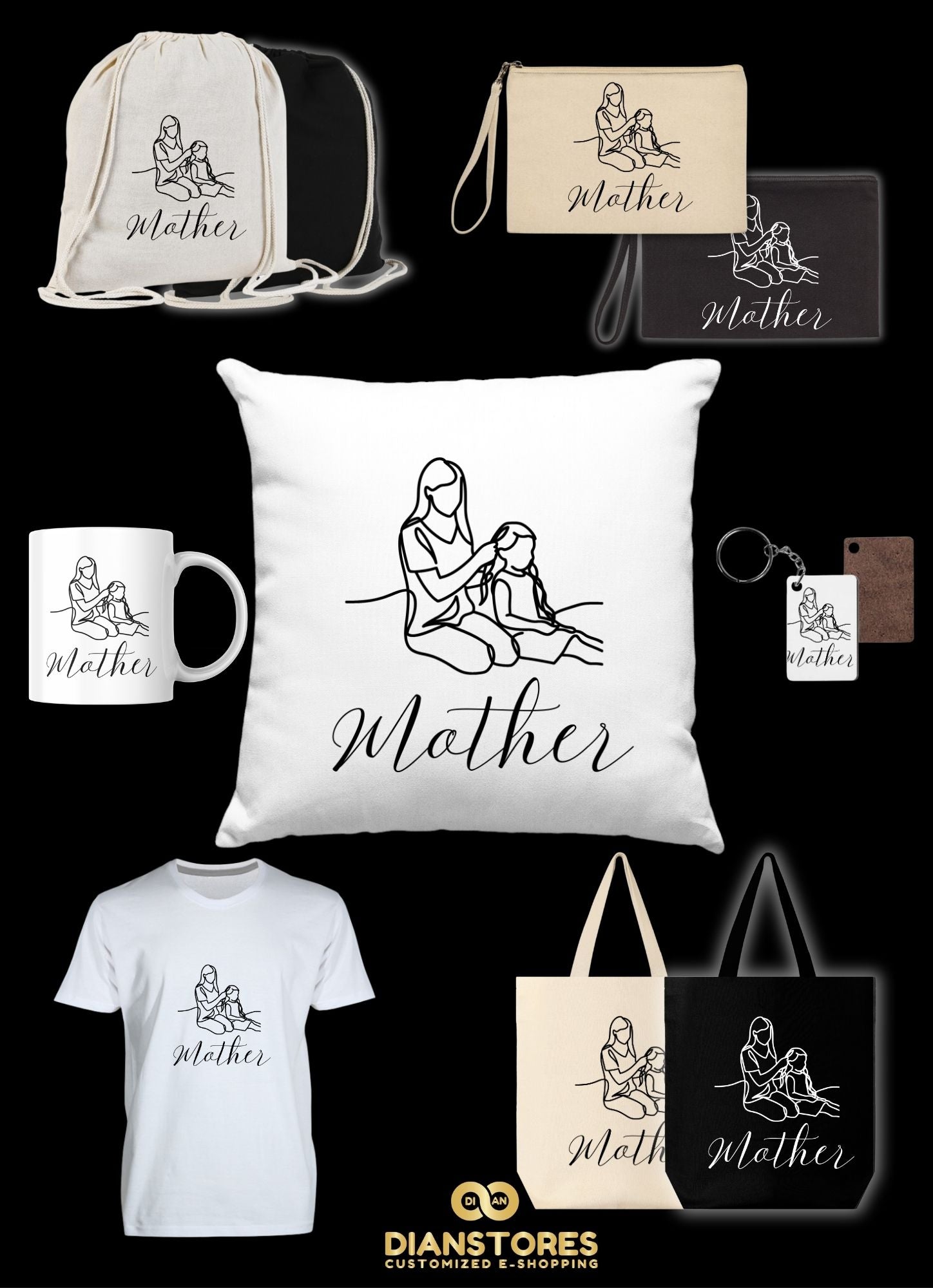 Mother Line Art