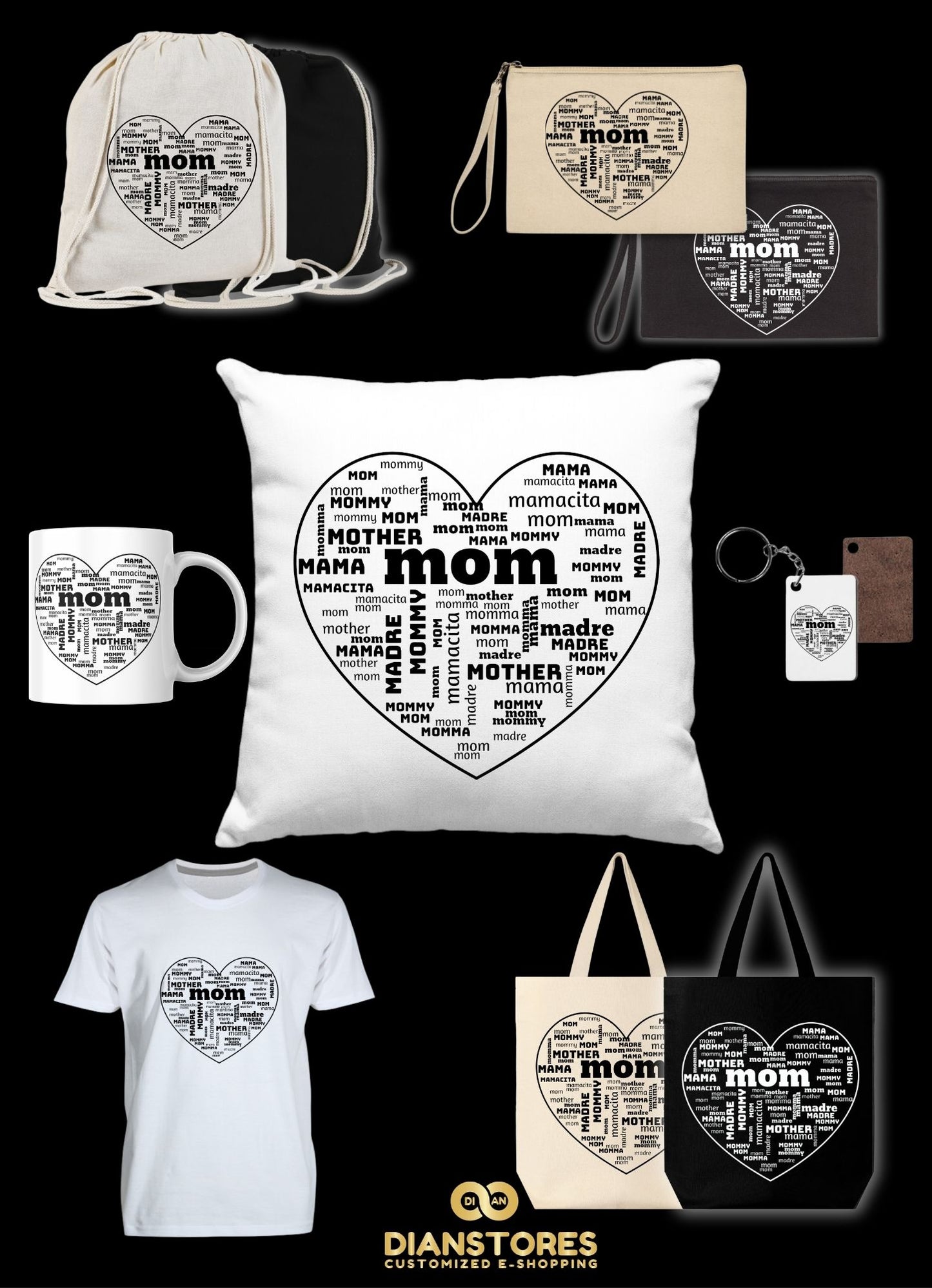 Mom Typography Heart