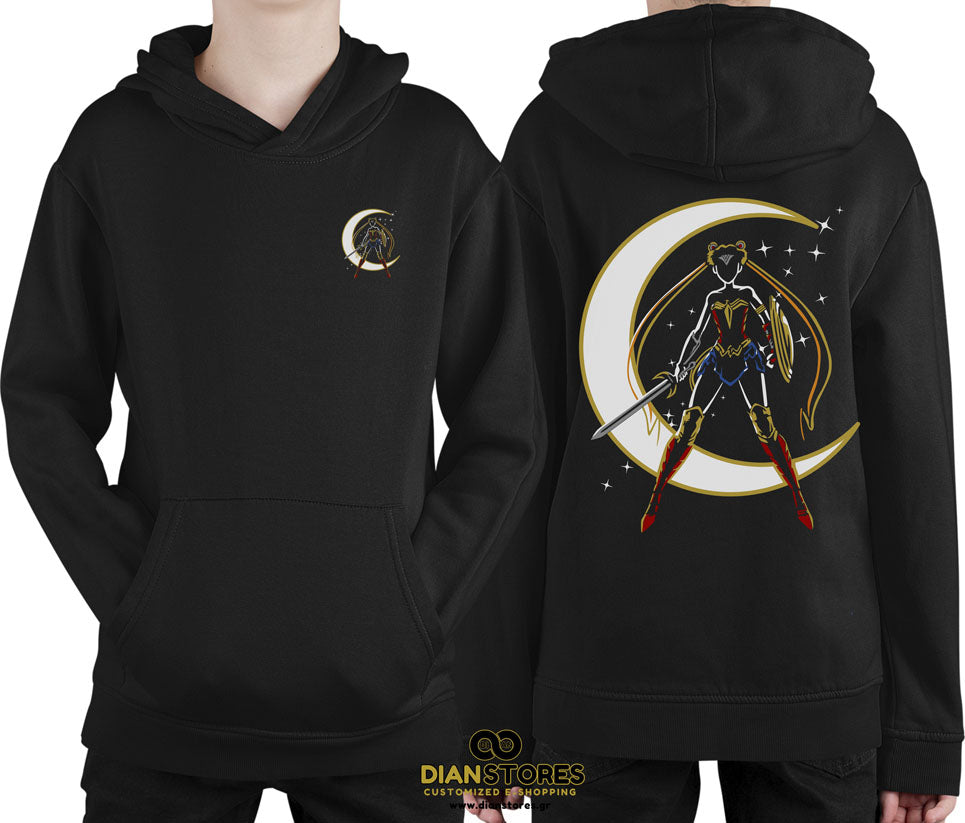 Φούτερ με κουκούλα Sailor Moon Wonder Woman