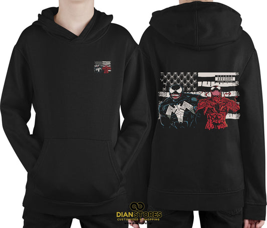 Φούτερ με κουκούλα Venom and Carnage