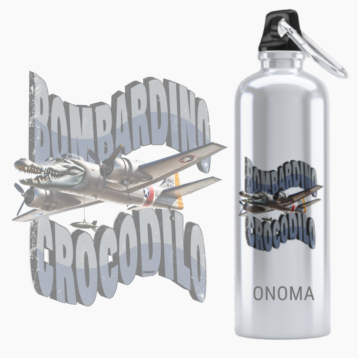 Bombardino Crocodilo Παγούρι,