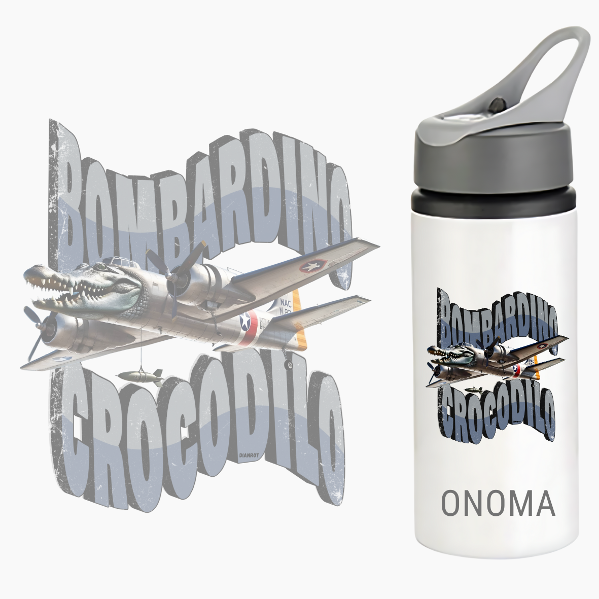 Bombardino Crocodilo Παγούρι,