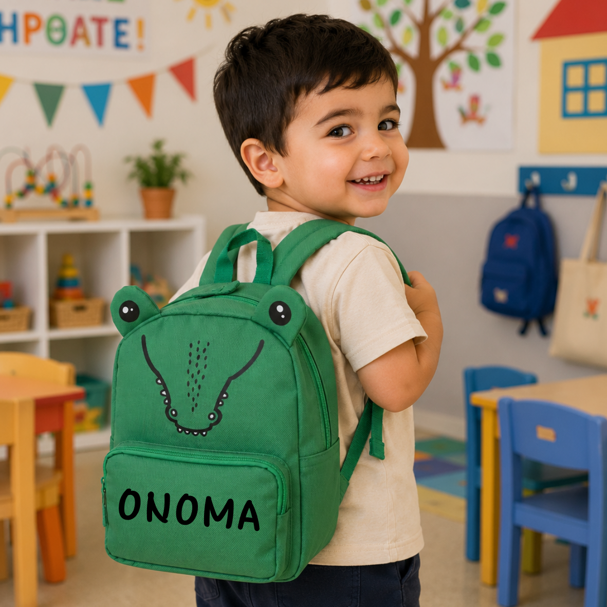 Σχολικη Τσαντα για Παιδια Νηπιαγωγειου σε Σχημα Κροκοδειλο