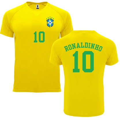 Ποδοσφαιρική Μπλούζα Dry Fit Ronaldinho Brazil 