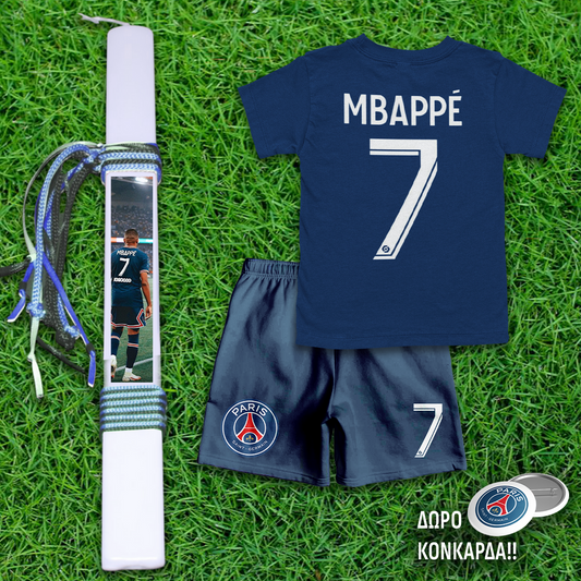 Σετ Λαμπάδα & Ποδοσφαιρική εμφάνιση Mbappe