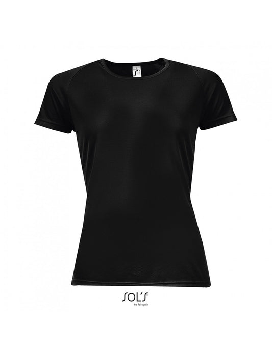 T-SHIRT DRY FIT SPORTY WOMEN ΜΑΥΡΟ