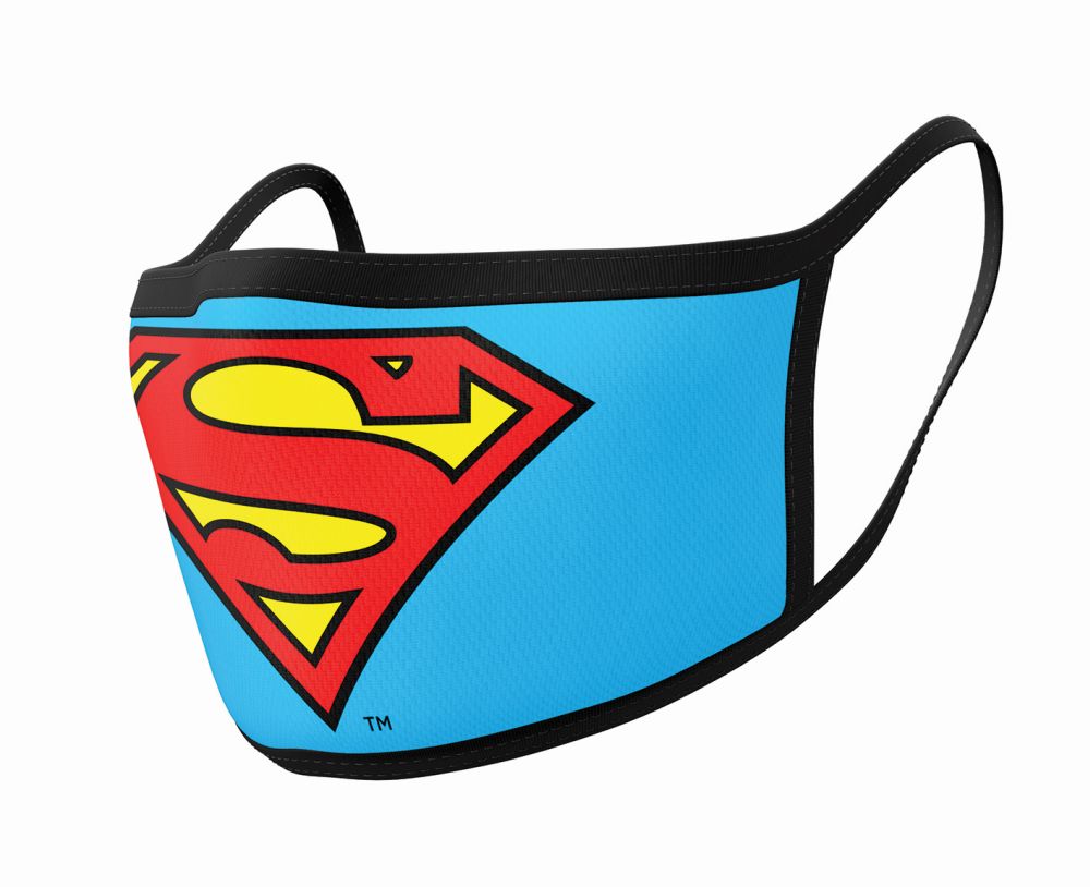 Pyramid DC Superman (Logo) Mask - 2Pack Face Covers (GP85559)