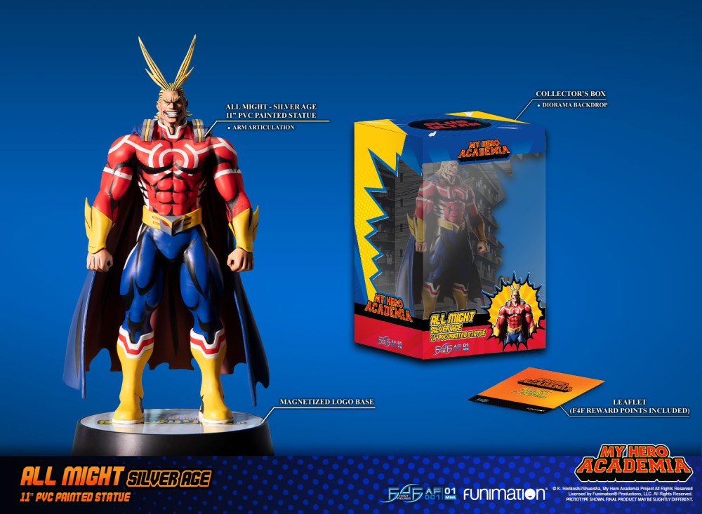 F4F My Hero Academia – All Might: Silver Age (with Articulated Arms) PVC Statue (28cm) (MHAASST)