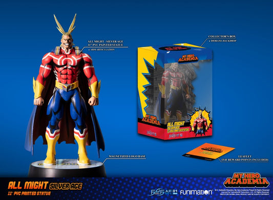 F4F My Hero Academia – All Might: Silver Age (with Articulated Arms) PVC Statue (28cm) (MHAASST)