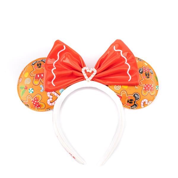 Loungefly: Disney Ginger Bread Aop Patent Bow Heart Headband (WDHB0094)