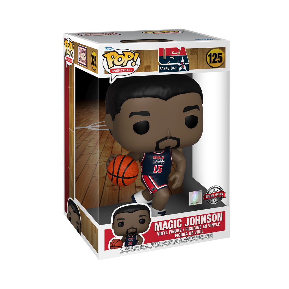 Funko Pop! Jumbo: USA Basketball - Magic Johnson (1992 Team USA Navy Uni) (Special Edition) #125 Vinyl Figure (10")