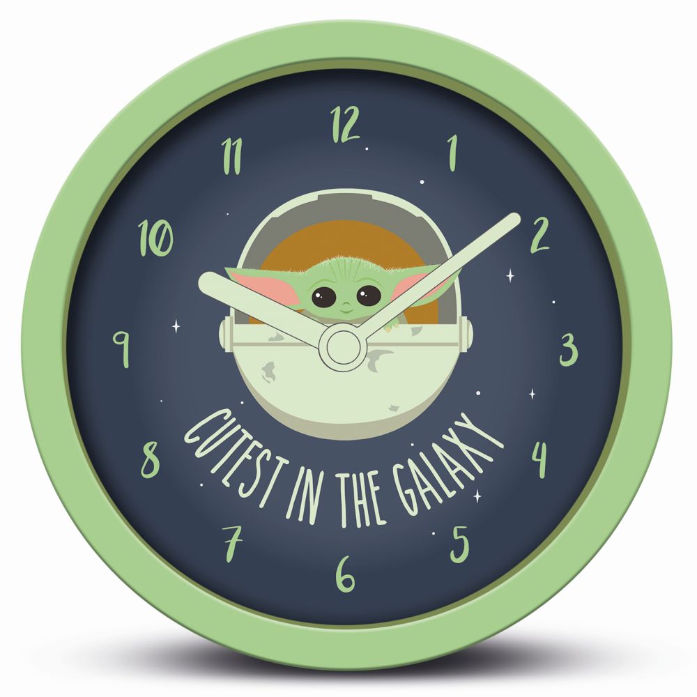 Pyramid Star Wars : The Mandalorian - Cutest In The Galaxy Desk Clock with Alarm (GP85886)