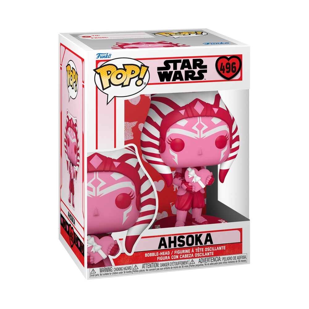 Funko Pop! Star Wars: Valentines S2 - Ahsoka #496 Bobble-Head Vinyl Figure