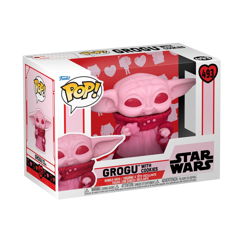 Funko Pop! Star Wars: Valentines S2 - Grogu with Cookies #493 Bobble-Head Vinyl Figure