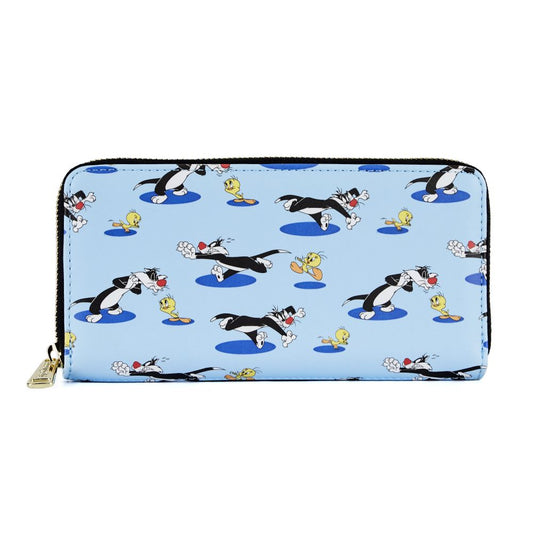 Loungefly Looney Tunest Tweety & Sylvester Aop Zip Wallet (LTWA0005)