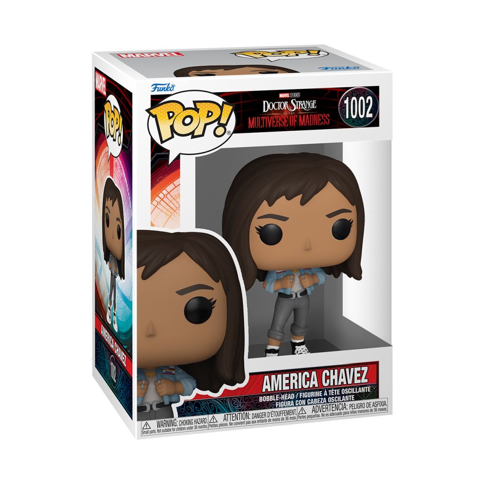 Funko Pop! Marvel: Doctor Strange In The Multiverse of Madness - America Chavez #1002 Bobble-Head Vinyl Figure