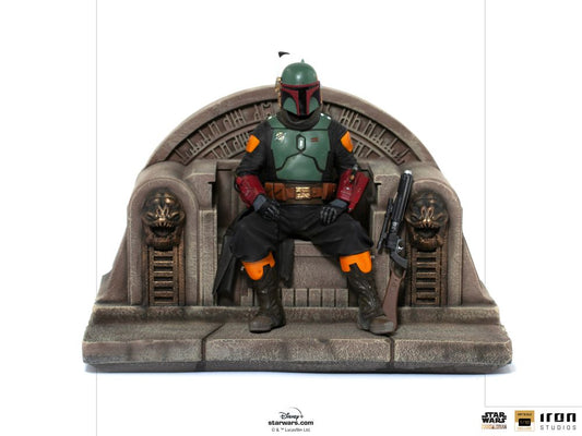 Iron Studios Deluxe: The Mandalorian - Boba Fett on Throne Art Scale Statue (1/10) (LUCSWR45621-10)