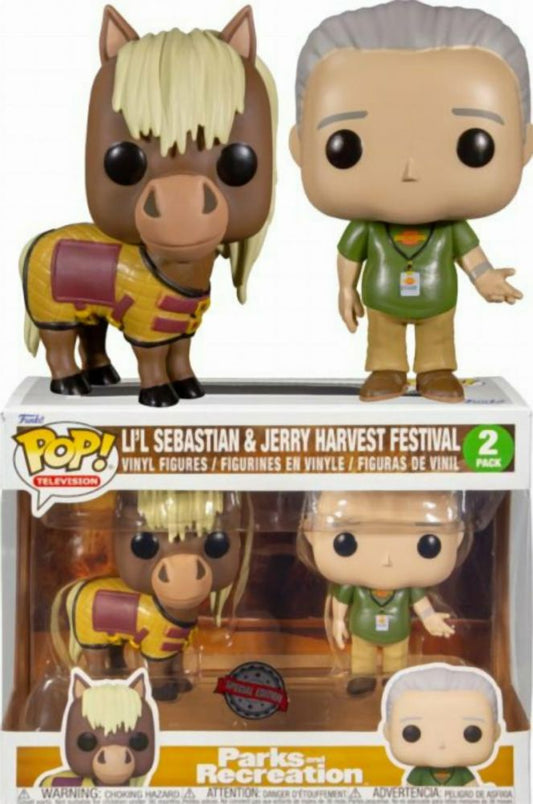 Funko Pop! 2-Pack Television: Parks and Recreation - Li'l Sebastian & Jerry Harvest Festival (Special Edition) Vinyl Figures