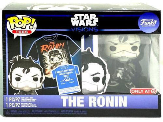 Funko Pop! & Tee (Adult): Disney Star Wars Visions - The Ronin (Special Edition) Bobble-Head Vinyl Figure and T-Shirt (M)