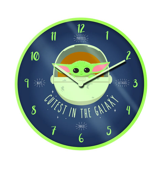 Pyramid Star Wars: The Mandalorian (Cutest in the Galaxy) Wall Clock (GP85454)