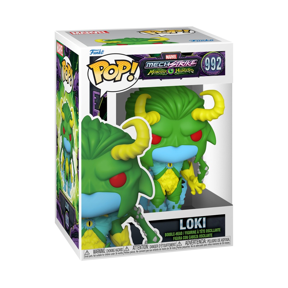 Funko Pop! Marvel: Mech Strike Monster Hunters - Loki #992 Bobble-Head Vinyl Figure