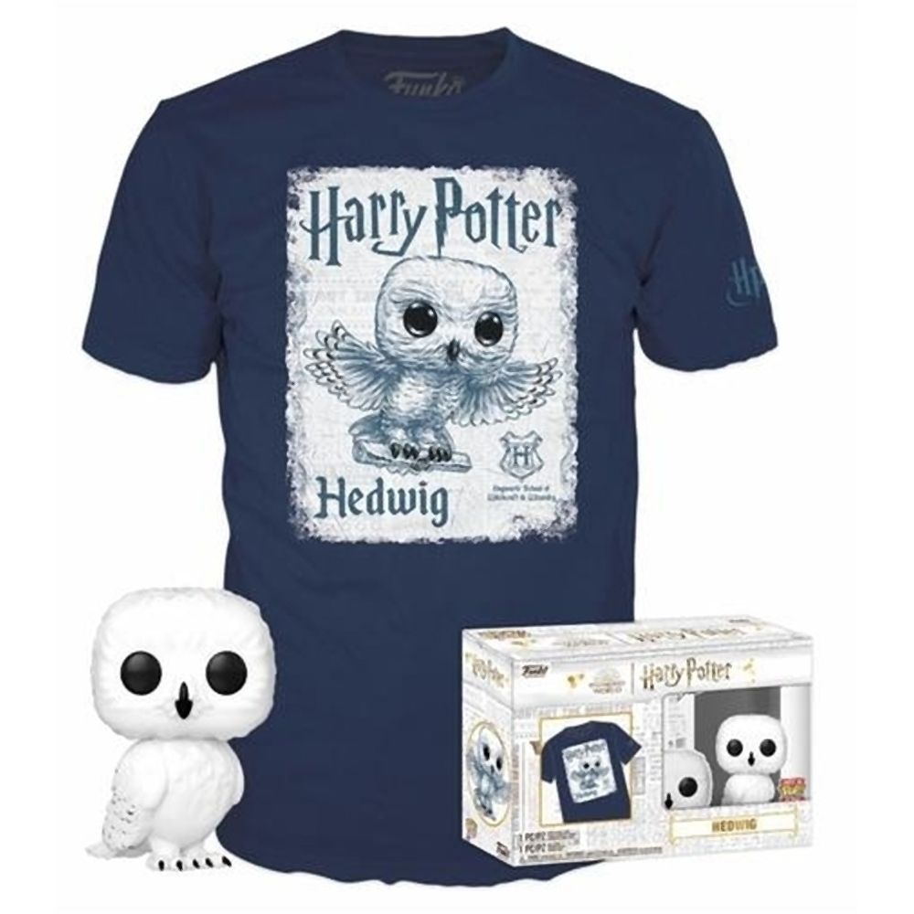 Funko Pop! & Tee (Adult): Harry Potter - Hedwig Vinyl Figure & T-Shirt (S)