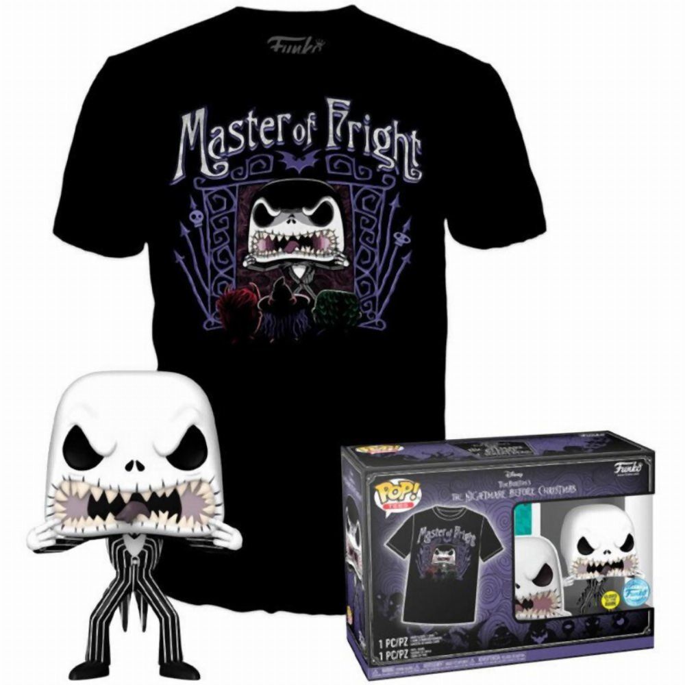 Funko Pop! & Tee (Adult): Disney The Nightmare Before Christmas - Jack Skellington (Glows in the Dark) (Special Edition) Vinyl Figure & T-Shirt (S)