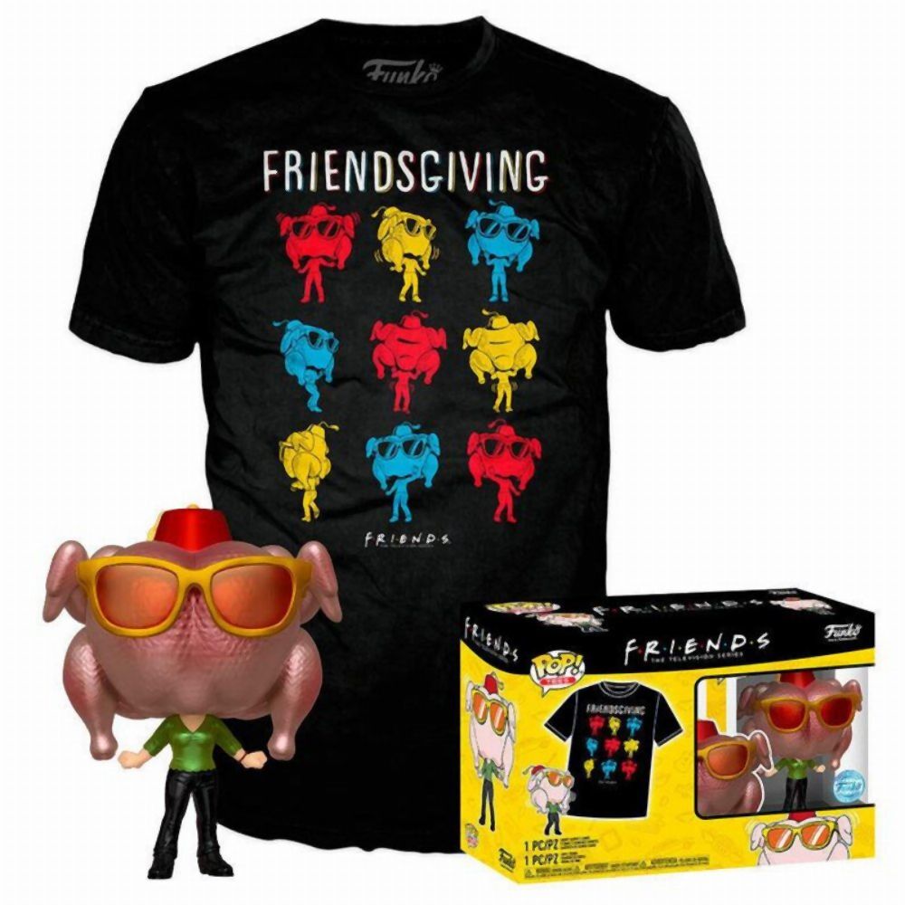 Funko Pop! & Tee (Adult): Friends - Monica with Turkey (Special Edition) Vinyl Figure & T-Shirt (XL)