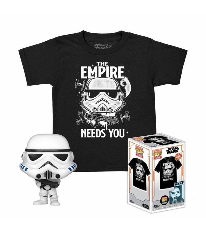 Funko Pocket Pop! & Tee (Child): Star Wars - Stormtrooper (Special Edition) Vinyl Figure & T-Shirt (S)