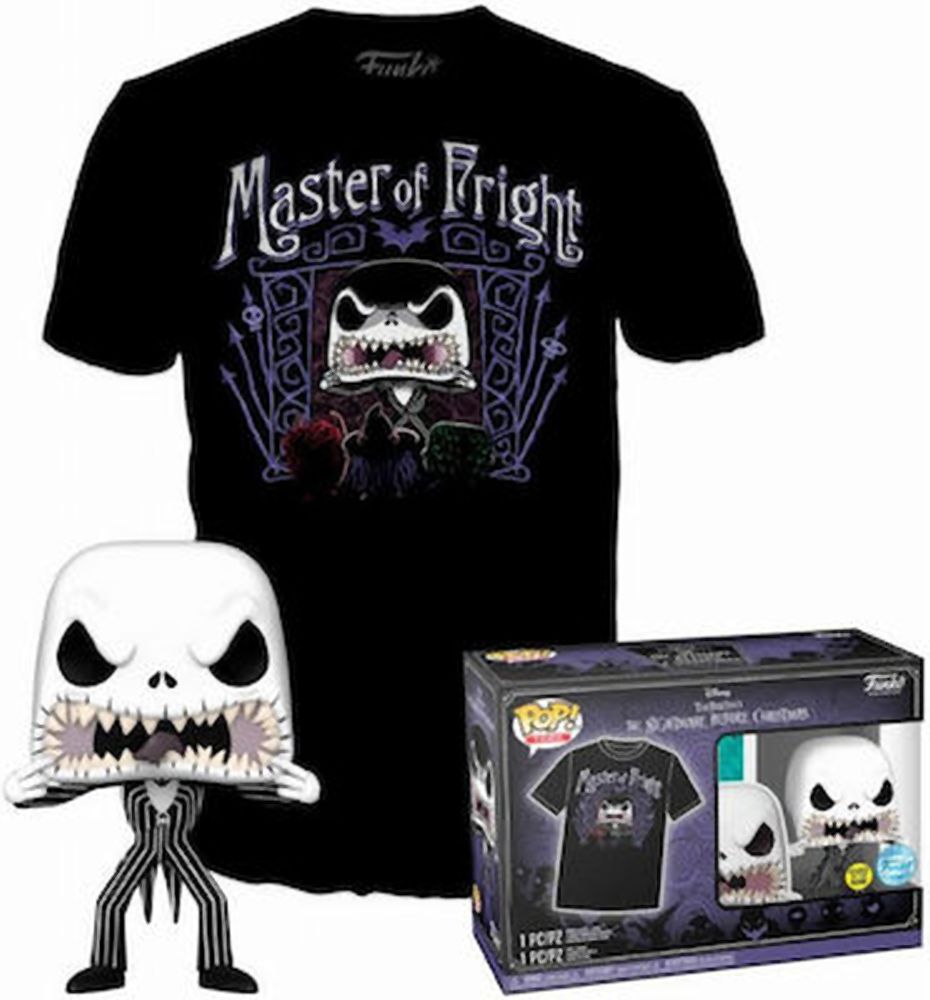 Funko Pop! & Tee (Adult): Disney The Nightmare Before Christmas - Jack Skellington (Glows in the Dark) (Special Edition) Vinyl Figure & T-Shirt (XL)