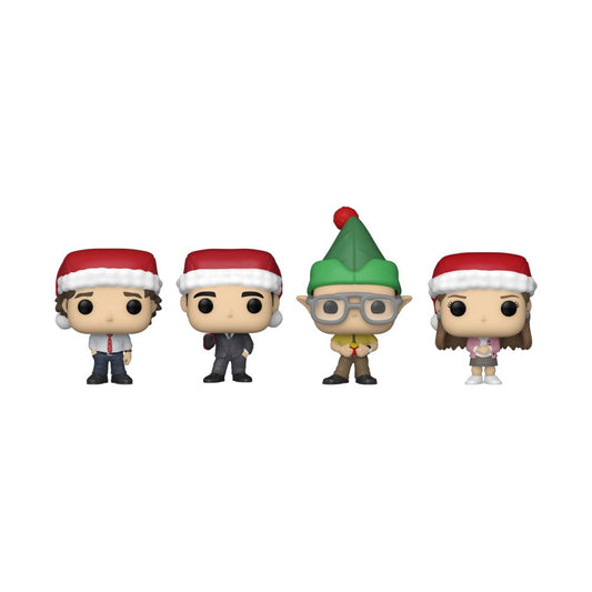 Funko Pocket Pop! 4-Pack The Office - Happy Holidays Tree Box Vinyl Figures Keychain