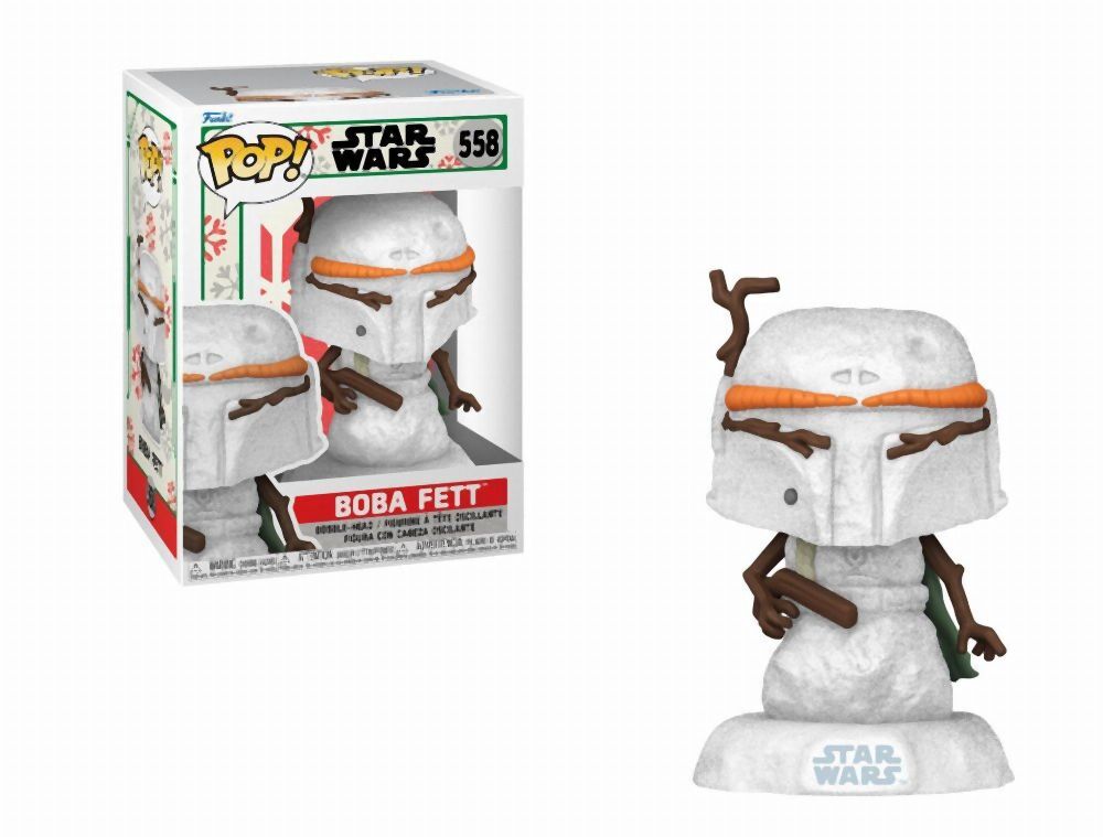 Funko Pop! Disney Star Wars: Holiday - Boba Fett (SNWMN) #558 Bobble-Head Vinyl Figure