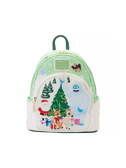 Loungefly The Nightmare Before Christmas: Rudolph The Red Nosed Reindeer - Rudolph Holiday Group Mini Backpack (RRSBK0001)