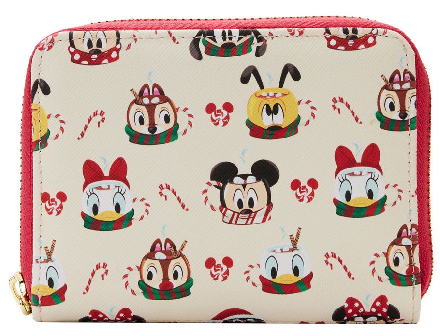 Loungefly Disney - Mickey And Minnie Hot Cocoa Mugs AOP Zip Around Wallet (WDWA2354)