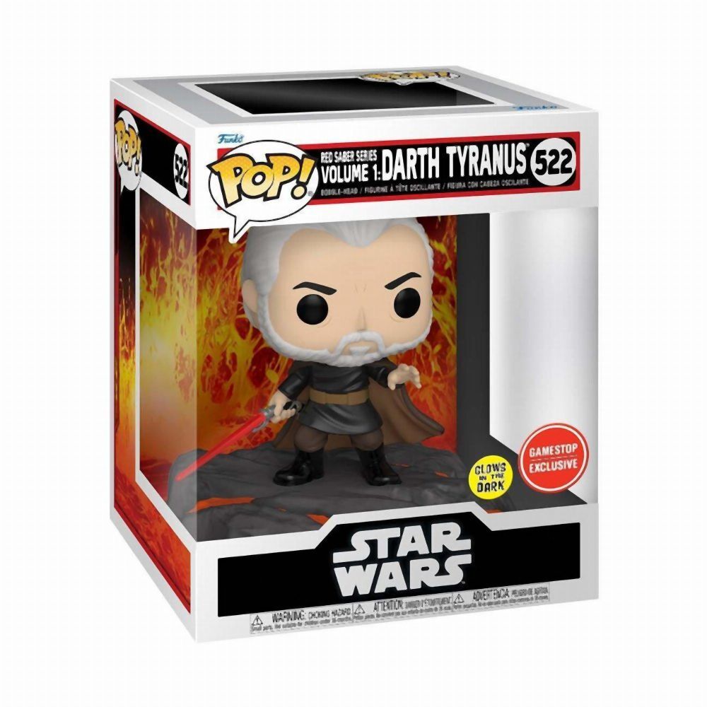 Funko Pop! Deluxe: Disney Star Wars - Red Saber Series Vol.1 - Darth Tyranus (Glows in the Dark) (Gamestop Exclusive) #522 Vinyl Figure