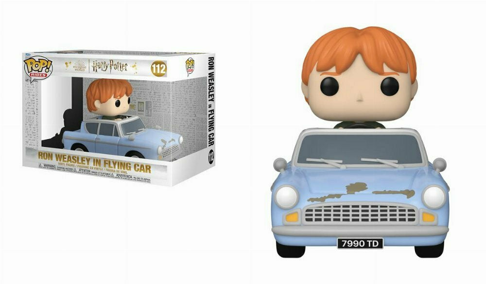 Funko Pop! Rides Super Deluxe: Harry Potter Chamber of Secrets Anniversary 20th - Ron Weasley in Flying Car #112 Vinyl Figure