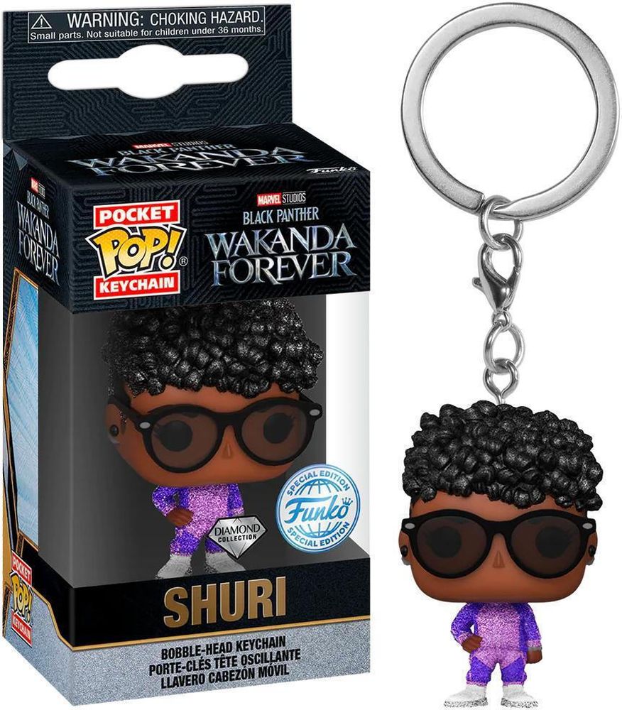 Funko Pocket Pop! Marvel Black Panther Wakanda Forever - Shuri Bobble-Head Vinyl Figure Keychain