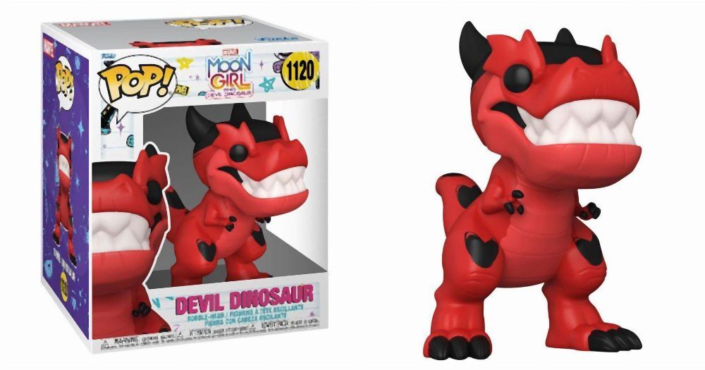 Funko Pop! Super Marvel: Moon Girl & Devil Dinosaur S1 - Devil Dinosaur #1120 Bobble-Head Vinyl Figure (6")