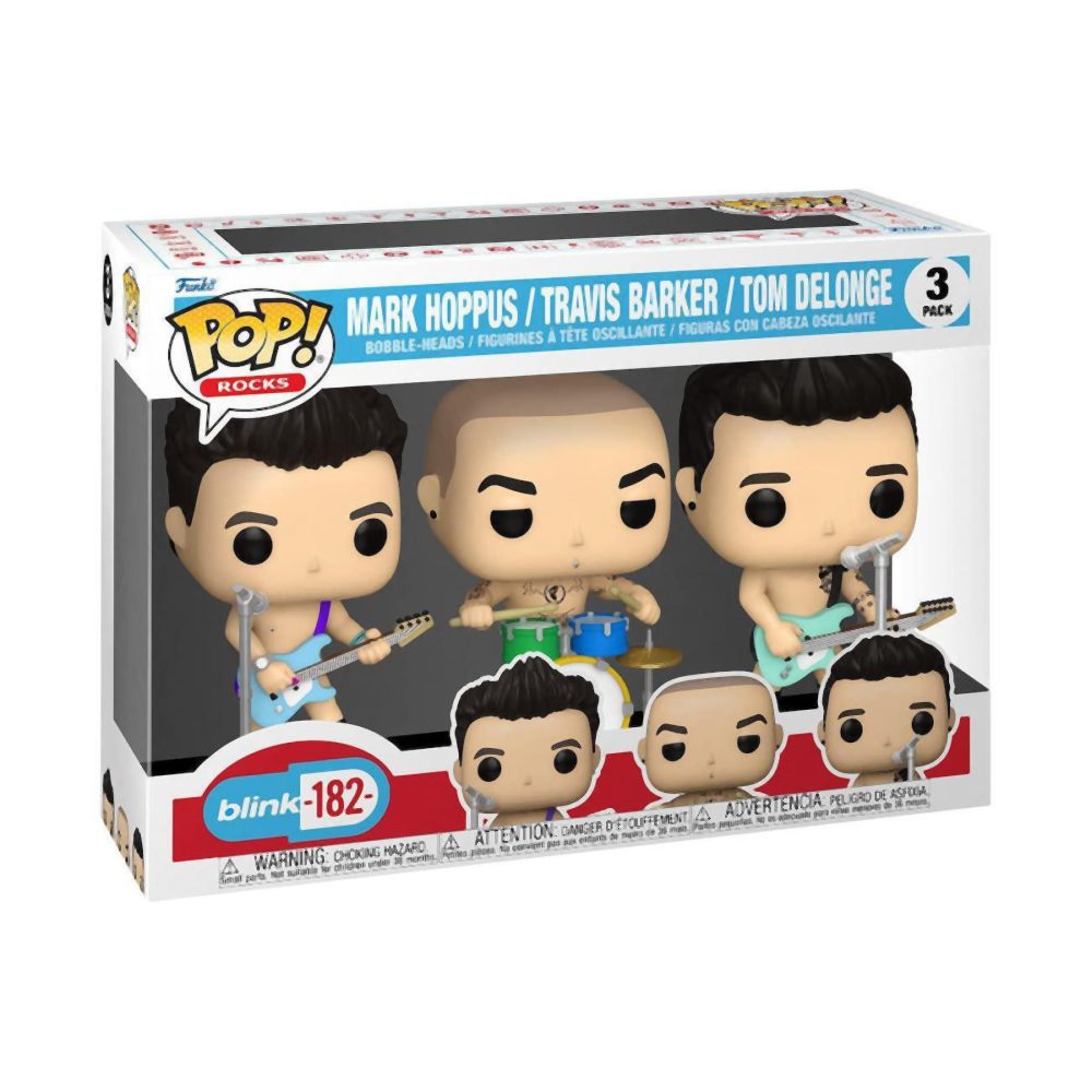 Funko Pop! Albums Deluxe: Blink-182 - Mark Hoppus, Travis Barker, Tom DeLonge (Enema of the State) #36 Vinyl Figures