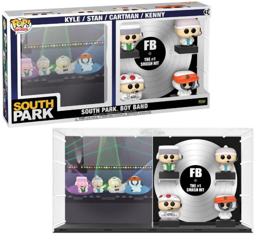 Funko Pop! Albums Deluxe: South Park Boy Band - Kyle / Stan / Cartman / Kenny Boyband (The #1 Smash Hit) #42 Vinyl Figures