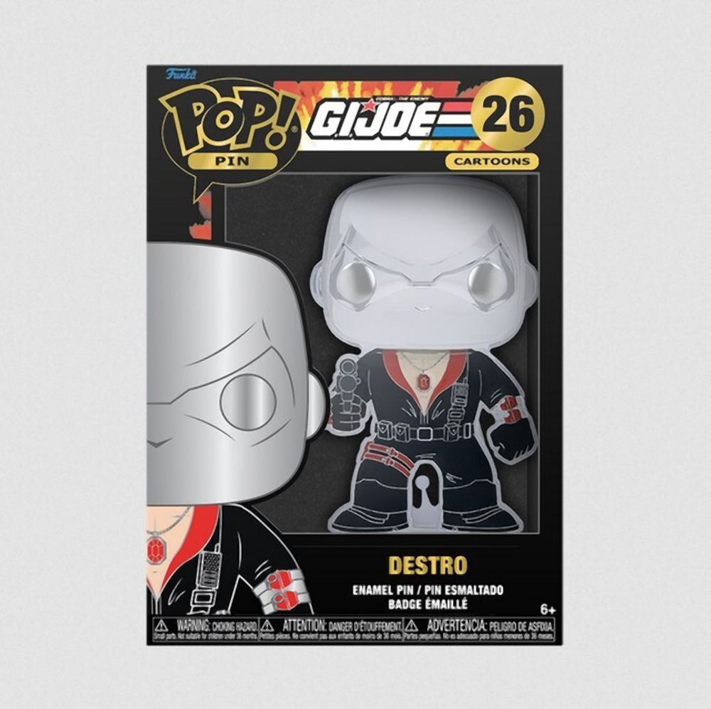 Funko Pop! Cartoons Pin: GI Joe - Destro #26 Large Enamel Pin (GIJPP0003)